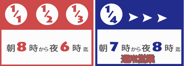 新年は1月4日より通常営業いたします♪
